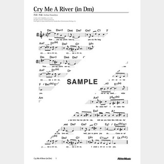 楽譜 Cry Me A River（in Dm）