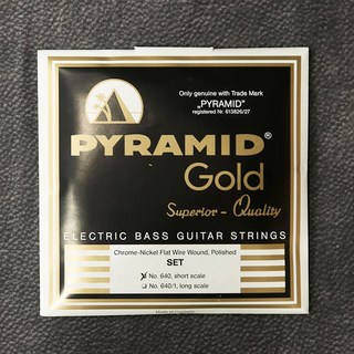 PYRAMIDGold Electric Bass Chrome-Nickel Flatwound Strings EB-Gold .040-.100 short scale