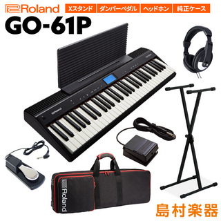 RolandGO-61P 61鍵盤 Xスタンド・ダンパーペダル・ヘッドホン・純正ケースセット