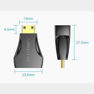 VENTION Mini HDMI Male to HDMI Female Adapter Black