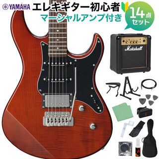 YAMAHA PACIFICA612VIIFM RTB エレキギター初心者14点セット 【マーシャルアンプ付き】