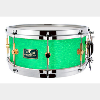 canopus The Maple 6.5x13 Snare Drum Signal Green Ripple