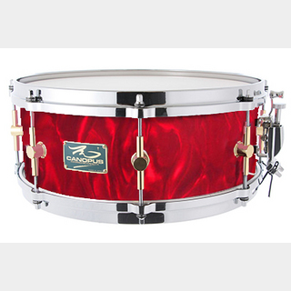 canopus The Maple 5.5x14 Snare Drum Red Satin