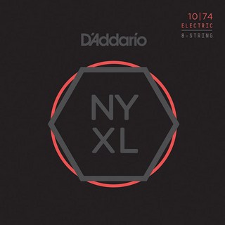 D'Addario NYXL Series 8-String Electric Guitar Strings [NYXL1074 Light Top/Heavy Bottom, 10-74]