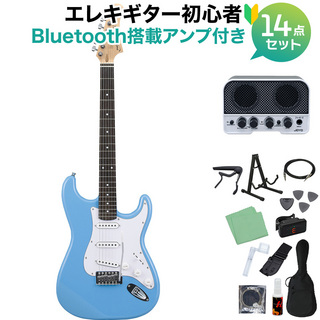 Photogenic ST-180 UBL エレキギター初心者14点セット Bluetooth搭載ミニアンプ付
