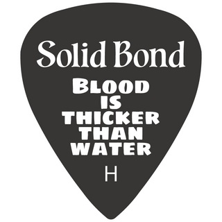 Solid Bond Teardrop Pick 3 Black Heavy  PD3-BKH