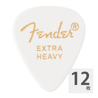 Fender フェンダー 351 Shape Premium Picks Extra Heavy White ギターピック 12枚入り
