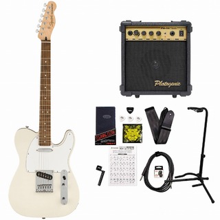Squier by Fender Affinity Series Telecaster Laurel Fingerboard White Pickguard Olympic White  PG-10アンプ付属エレキギ
