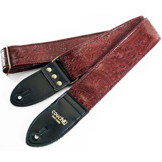 Couch Guitar Strap Paisley Oxblood