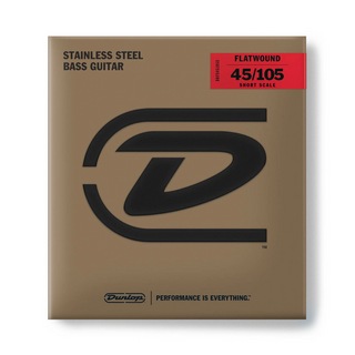 Jim Dunlop Stainless Steel Flatwound Bass Strings DBFS45105S ショートスケール エレキベース弦