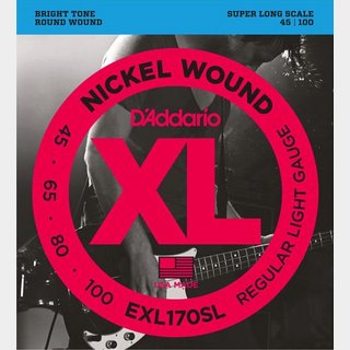 D'Addario EXL170SL Regular Light 45-100 Super Long Scale ベース弦【名古屋栄店】