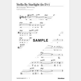 楽譜 Stella By Starlight（in D♭）