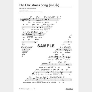 楽譜The Christmas Song（in G♭）