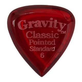 Gravity Guitar Picks Classic Pointed -Standard- GCPS6P 6.0mm Red ギターピック