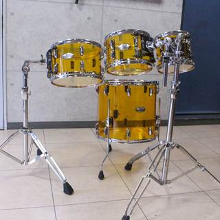 Pearl CRYSTAL BEAT 4pc Acrylic Drum Shell Set 732 Tangerine Glass