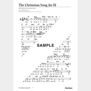 楽譜 The Christmas Song（in D）