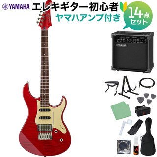 YAMAHA PACIFICA612VIIFMX Fired Red エレキギター 初心者14点セット【ヤマハアンプ付き】