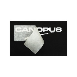 canopusカノウプス Logo Sticker 大 白 デカール ロゴステッカー