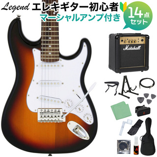 LEGENDLST-MINI 3TS エレキギター 初心者14点セット 【マーシャルアンプ付き】 【WEBSHOP限定】