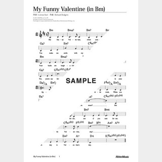 楽譜My Funny Valentine（in Bm）