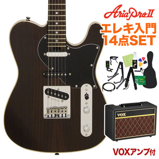 Aria Pro II 615-GH エレキギター初心者14点セット【VOXアンプ付き】 テレキャスタータイプ 3PU ローズウッド