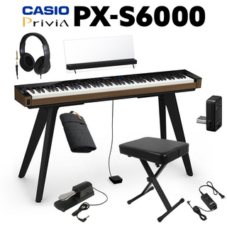 CasioPX-S6000 BK ヘッドホン・専用スタンド・Xイス・ダンパーペダルセット 【WEBSHOP限定】