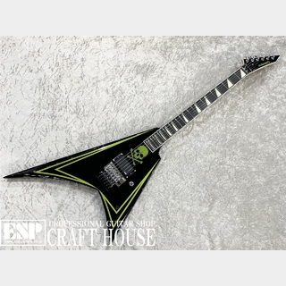 EDWARDS E-ALEXI GREENY / Black with Lime Green Pinstripe & Skull