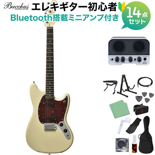 Bacchus BMS-1R OWH エレキギター初心者14点セット Bluetooth搭載ミニアンプ付