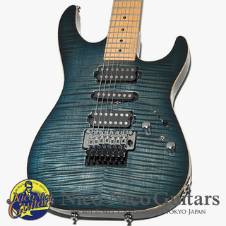 TOM ANDERSON2011 Drop Top 7Strings FMT (Arctic Blue Burst with Binding)