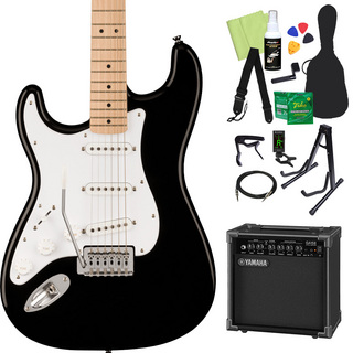 Squier by Fender SONIC STRATOCASTER エレキギター初心者14点セット(ヤマハアンプ付き) BLK LH レフティ ストラトキャスター