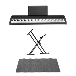 KORGコルグ B2N BK 電子ピアノ Dicon Audio KS-020 X型キーボードスタンド ベンチ ピアノマット付きセット