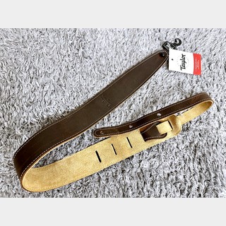 Taylor2.5" Leather Guitar Strap Suede Back Chocolate Brown【アウトレット特価】【ギターストラップ】