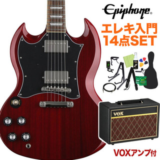 Epiphone SG Standard Left Handed Lefty Heritage Cherry エレキギター 初心者14点セットVOXアンプ付き