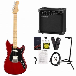 Fender Player Duo-Sonic HS Maple Fingerboard Crimson Red Transparent YAMAHA GA15IIアンプ付属初心者セット【W