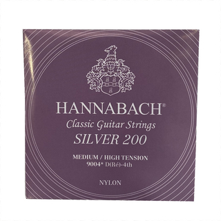 HANNABACH Silver200 9004MEDIUM/HIGH 4弦 ミディアムハイテンション バラ弦 クラシックギター弦×3セット