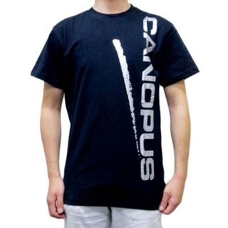 canopusカノウプス 黒×シルバーロゴ Sサイズ 半袖 Tシャツ