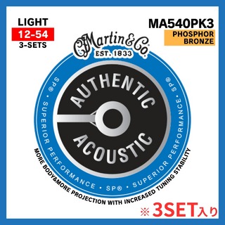 Martintin MA540PK3【PHOSPHOR BRONZE Light (.012 - .054)】【3Pack】