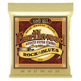 ERNIE BALLアーニーボール 2008 Earthwood Rock and Blues w/Plain G×5セット 80/20 Bronze 10-52 Gauge アコギ弦