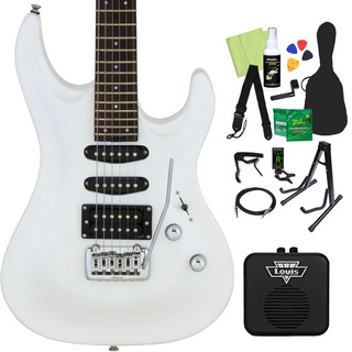 Aria Pro II MAC-STD エレキギター初心者14点セット【ミニアンプ付き】 PWH-パールホワイト-