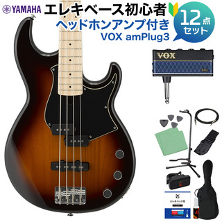 YAMAHABB434M タバコブラウンサンバースト ベース 初心者12点セット 【ヘッドホンアンプ付】