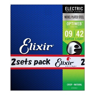 Elixir OPTIWEB  Super Light (.009 - .042)  [19002]【2Pack】