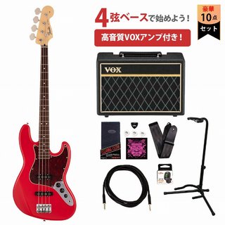 Fender Made in Japan Hybrid II Jazz Bass Rosewood Fingerboard Modena Red フェンダーVOXアンプ付属エレキベー