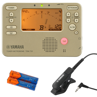 YAMAHATDM-710GL ＆ TM-40BK 単4乾電池付き 吹奏楽 管楽器 ブラスバンド チューナーメトロノーム ＆ マイクセット