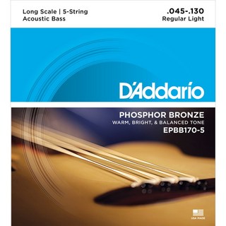 D'AddarioPhosphor Bronze Acoustic Bass Strings EPBB170-5