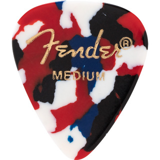 Fender351 PICK 12 MEDIUM ピック 12枚セット ティアドロップ型 ミディアム 紙吹雪柄