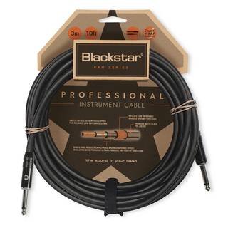 Blackstarブラックスター PROFESSIONAL CABLE 3M STR/STR ギターケーブル 3メートル 両側ストレートプラグ シールド
