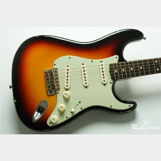 Fender Custom Shop MBS 1961 Stratocaster Journeyman Relic Masterbuilt by Dennis Galuszka - 3-Color Sunburst