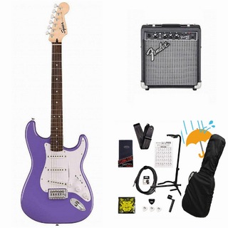 Squier by FenderSonic Stratocaster Laurel FB WH PG Ultraviolet Fender 10Wアンプ付属エレキギター初心者セットR【WEBSHO