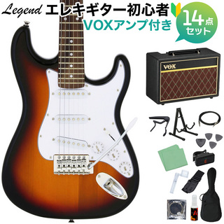 LEGEND LST-MINI 3TS エレキギター 初心者14点セット 【VOXアンプ付き】