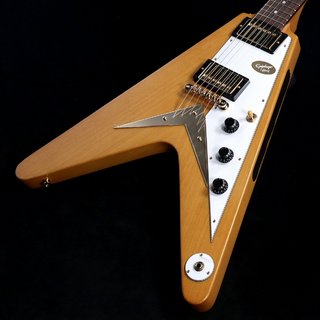 EpiphoneInspired by Gibson Custom 1958 Korina Flying V White Pickguard Aged Natural(重量:2.90kg)【渋谷店】